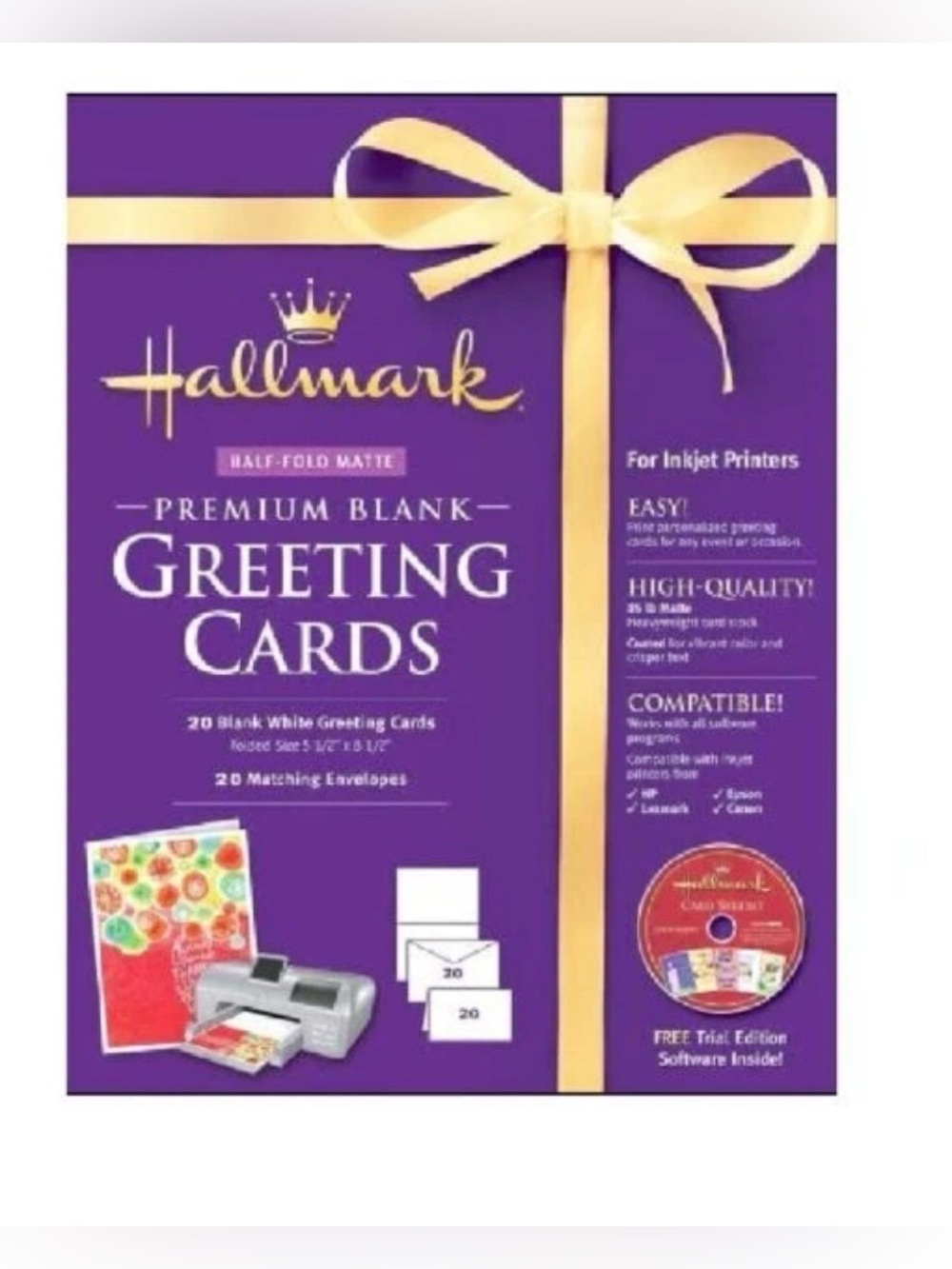 (New) Hallmark Half-fold Matte Premium Blank Greeting Cards